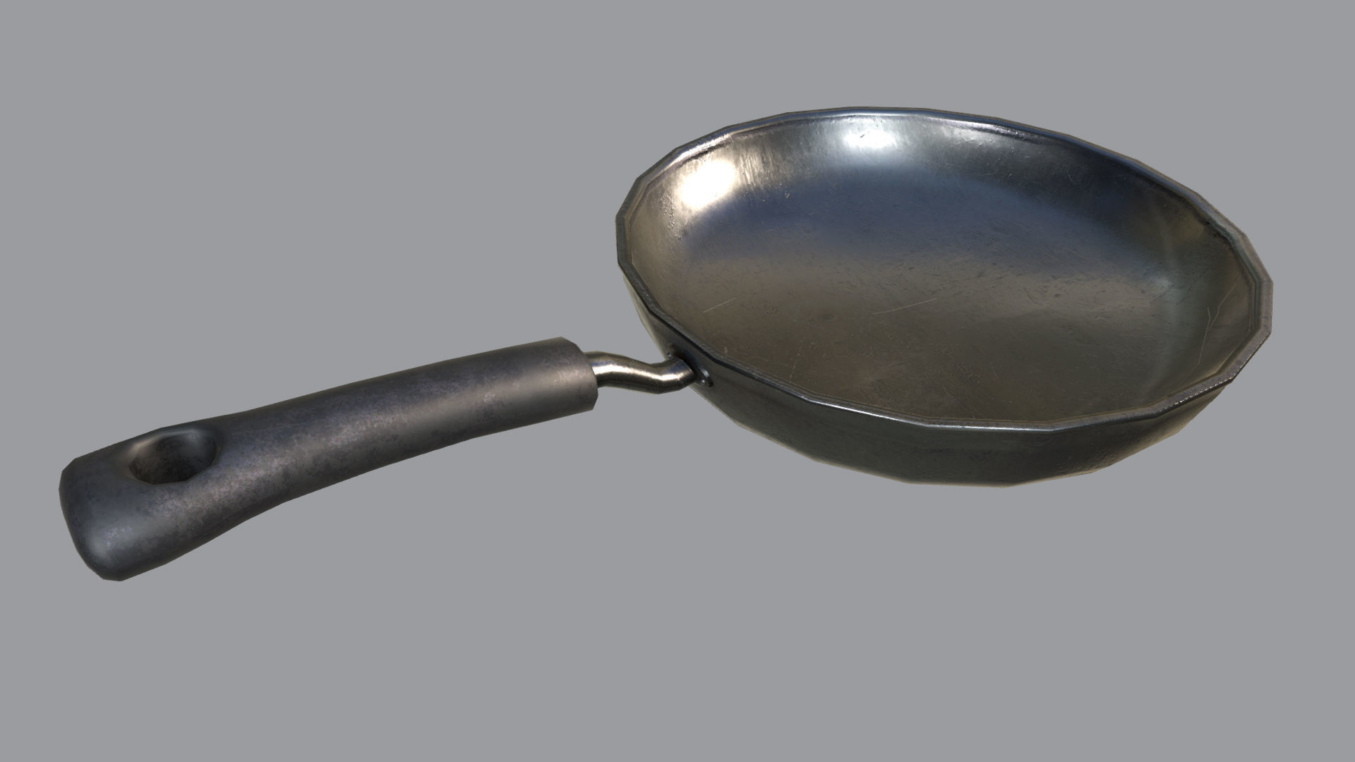 Kitchen Pans PBR Low-poly 3D model_5