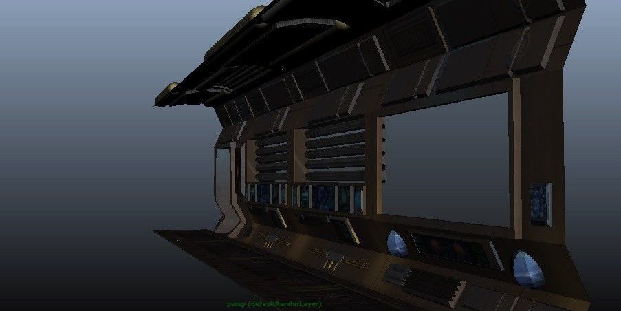 Sci-Fi Hallway 3D model_1