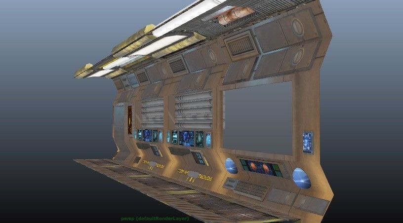 Sci-Fi Hallway 3D model_4