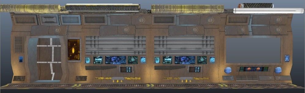 Sci-Fi Hallway 3D model_3