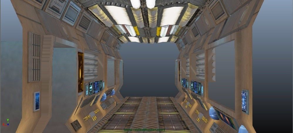 Sci-Fi Hallway 3D model_5