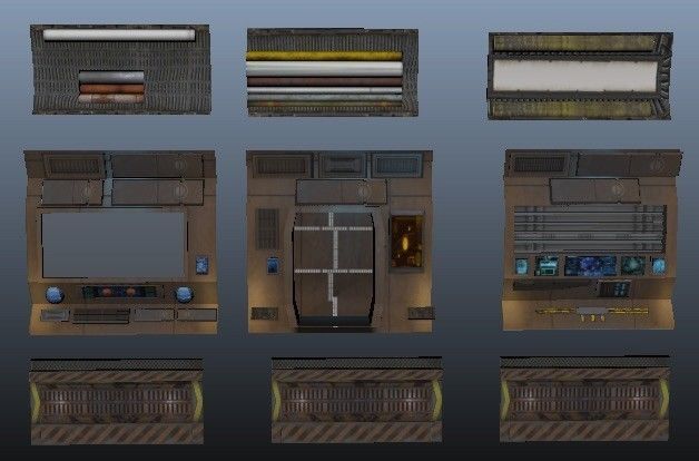 Sci-Fi Hallway 3D model_2