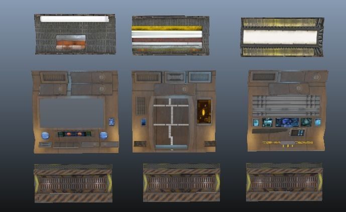 Sci-Fi Hallway 3D model_7