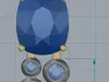 Gem Chandelier Earrings 3D model 3D printable | CGTrader