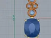 Gem Chandelier Earrings 3D model 3D printable | CGTrader