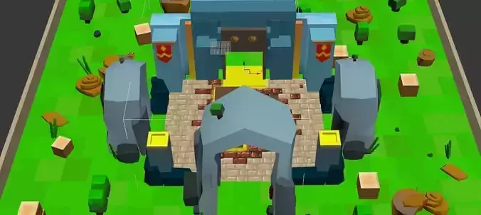 Low Poly Bricks Environment