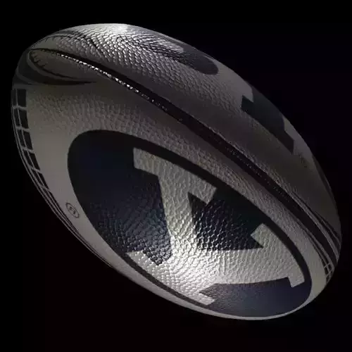 rugby ball 2 Low-poly 3D model