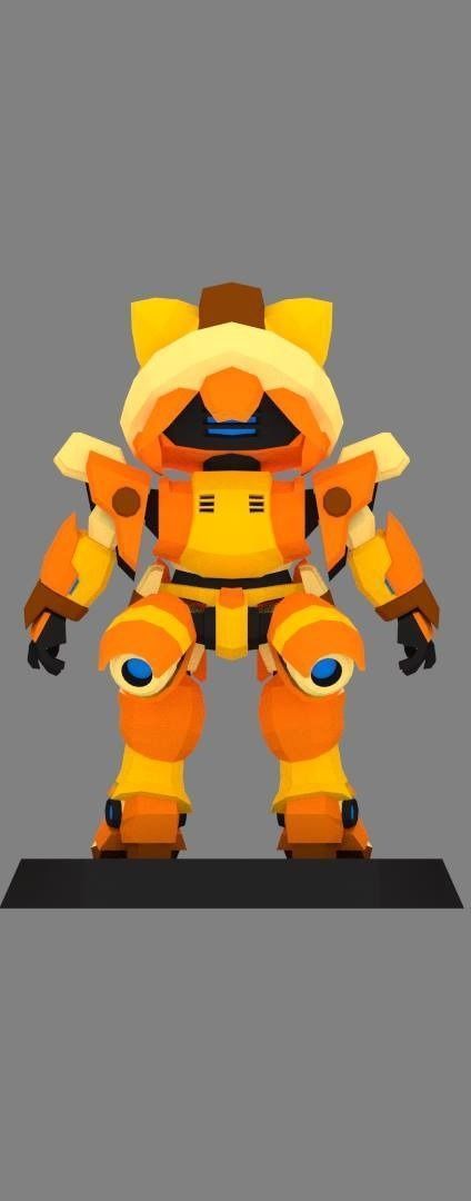  Super Mecha 11 - Casserra of Code Name C43R4 Low-poly 3D model_3