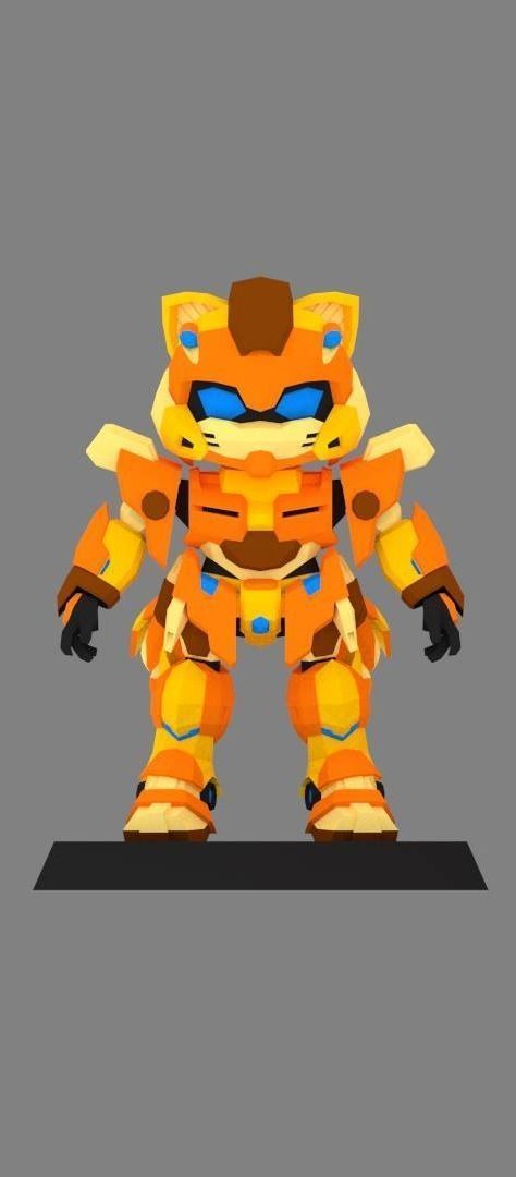  Super Mecha 11 - Casserra of Code Name C43R4 Low-poly 3D model_2