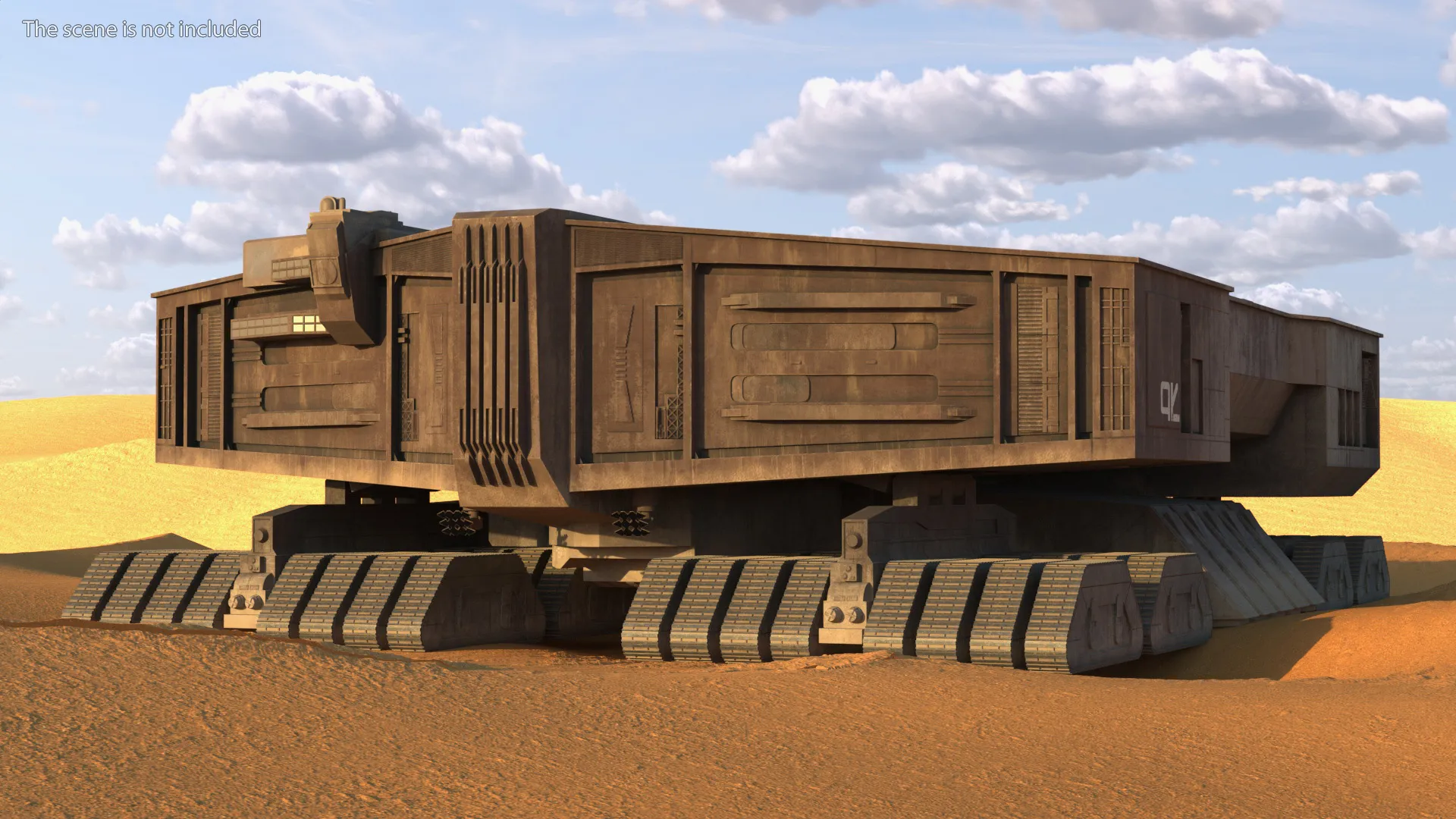 Futuristic Desert Harvester in Sand Dune 3D model | CGTrader