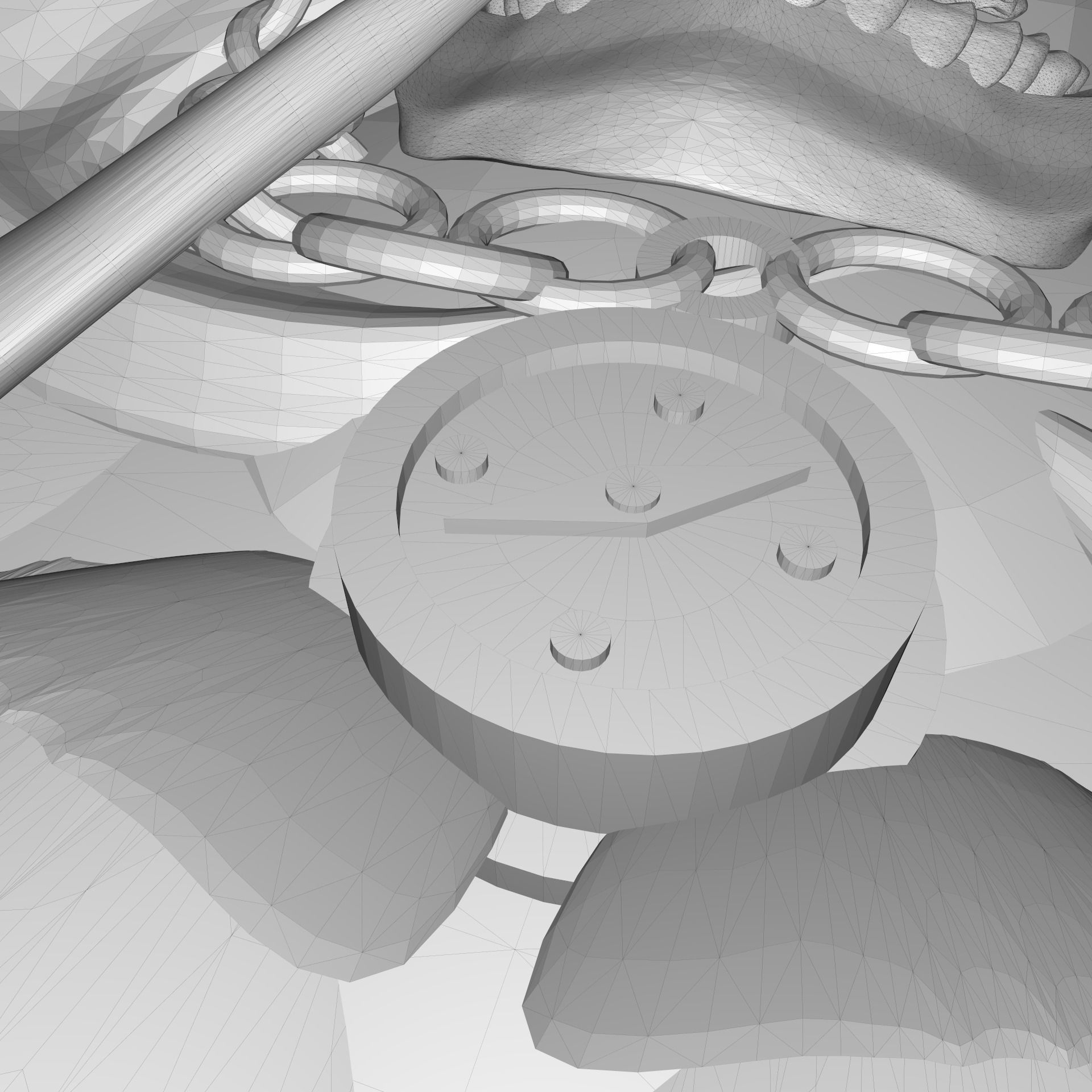 Pirate skull Bas relief for CNC 3D print model_6