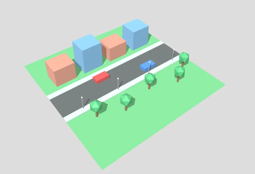 Low Poly Model Build Stylized Low Poly City Environment Scene 3D model | CGTrader
