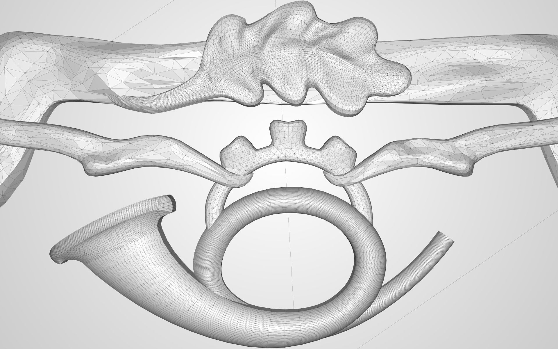 The hunting dogs Bas relief 3D print model_6