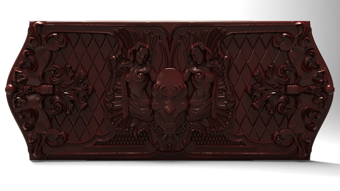 Joker and girls Bas relief