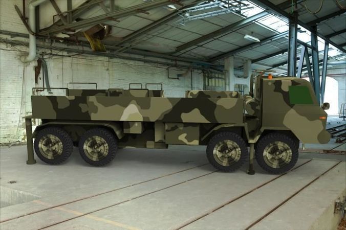 Military Truck Low-poly 3D model