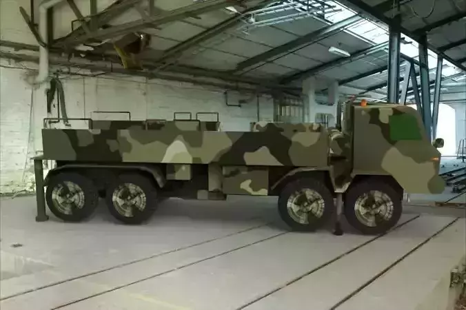 Military Truck Low-poly 3D model