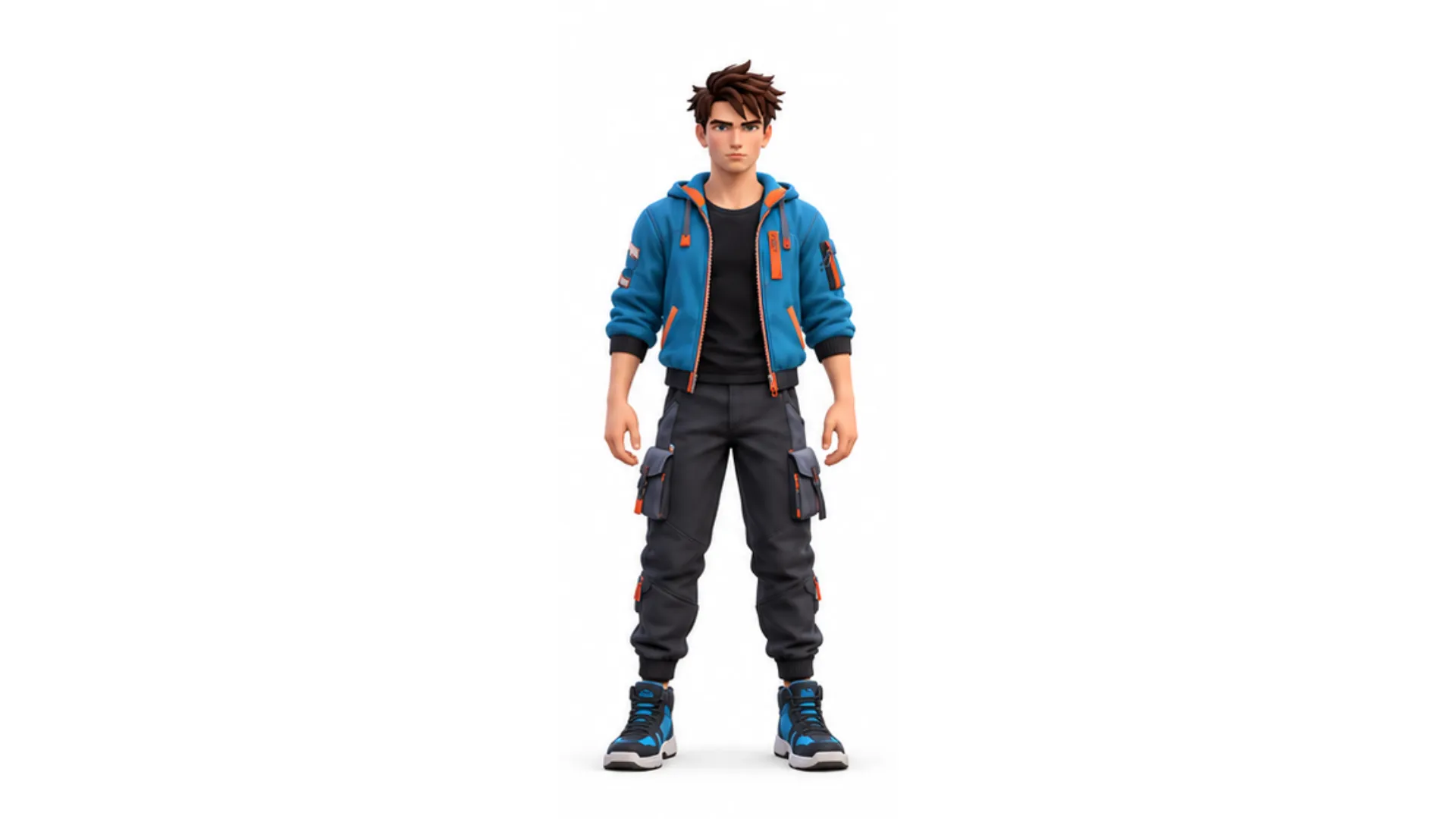 Best Animation Character Design 3D model Stylized Young Male 3D Character Modern Casual Streetwear VR ...