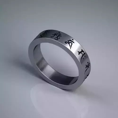 Sanskrit Ring 3D print model 3D print model