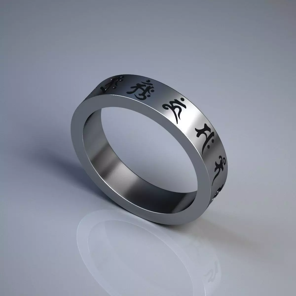 Sanskrit Ring 3D print model 3D print model