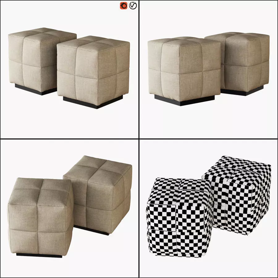 Pouf Bonaldo Squaring 3D model_0