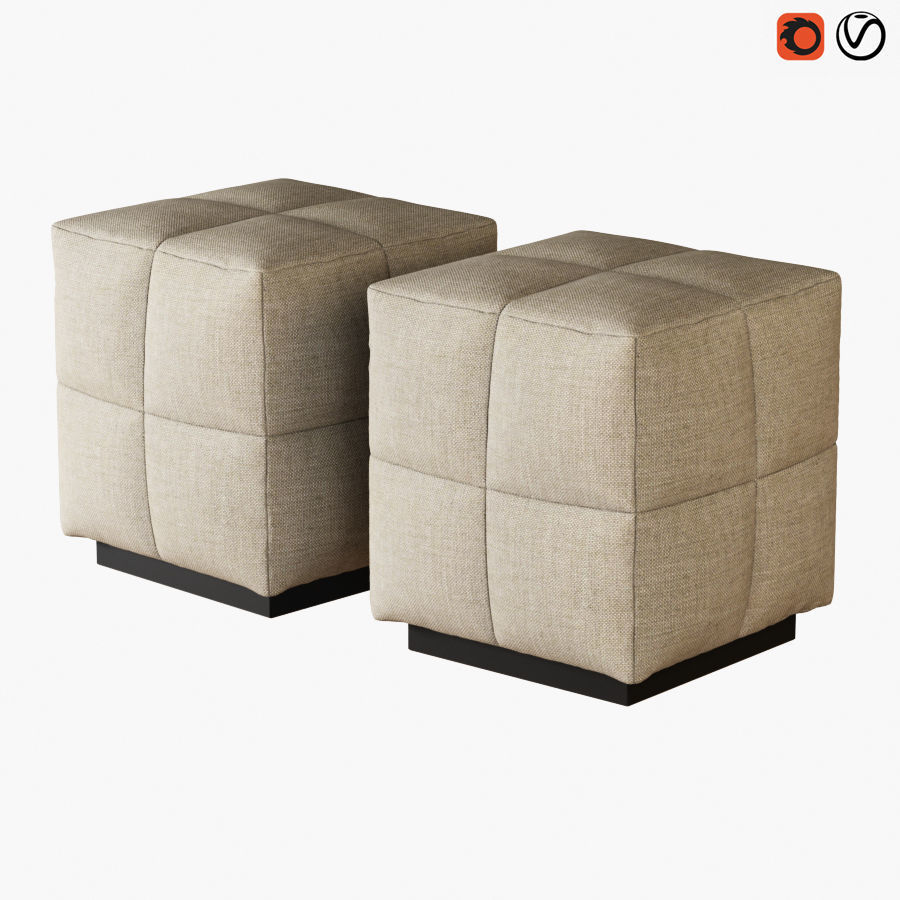 Pouf Bonaldo Squaring 3D model_1