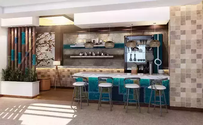 Modern Bar 3D print model