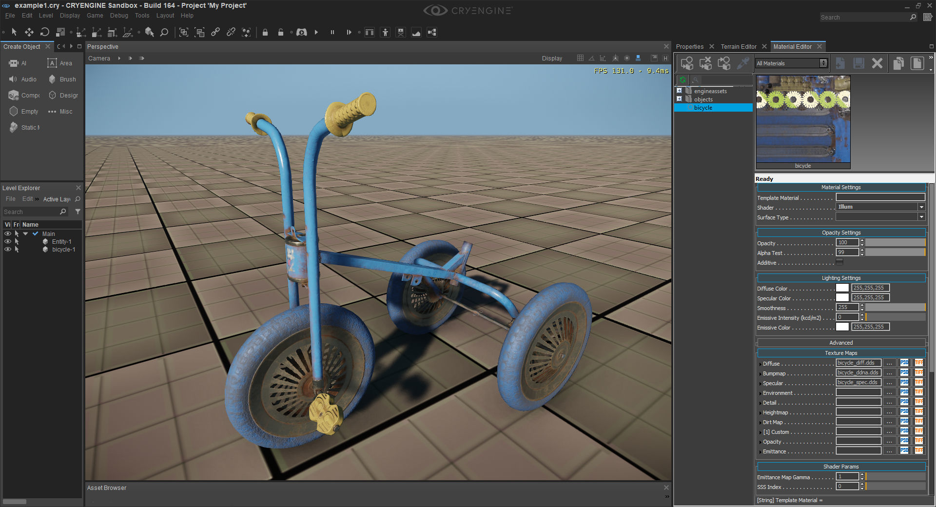 Broken Soviet children bicycle Low-poly 3D model_4