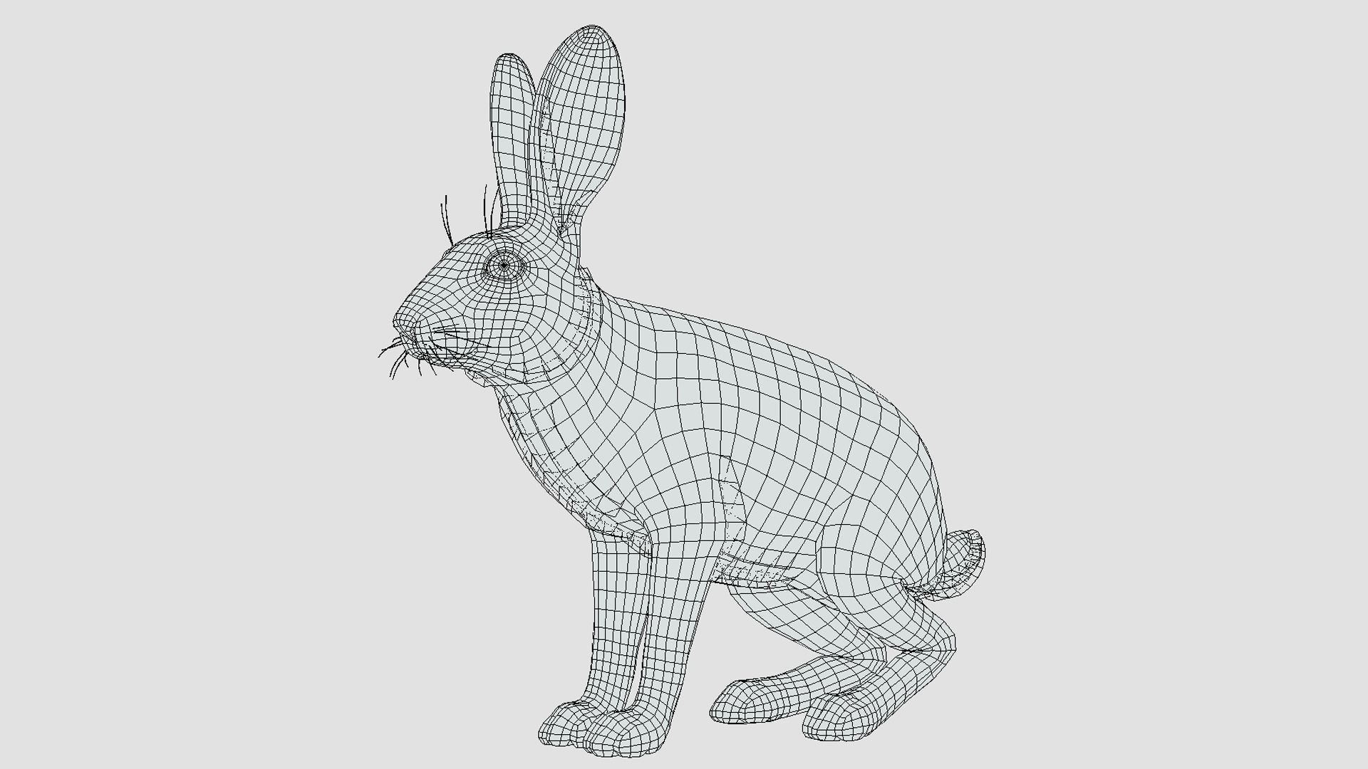 Hare - Male Low-poly 3D model_14