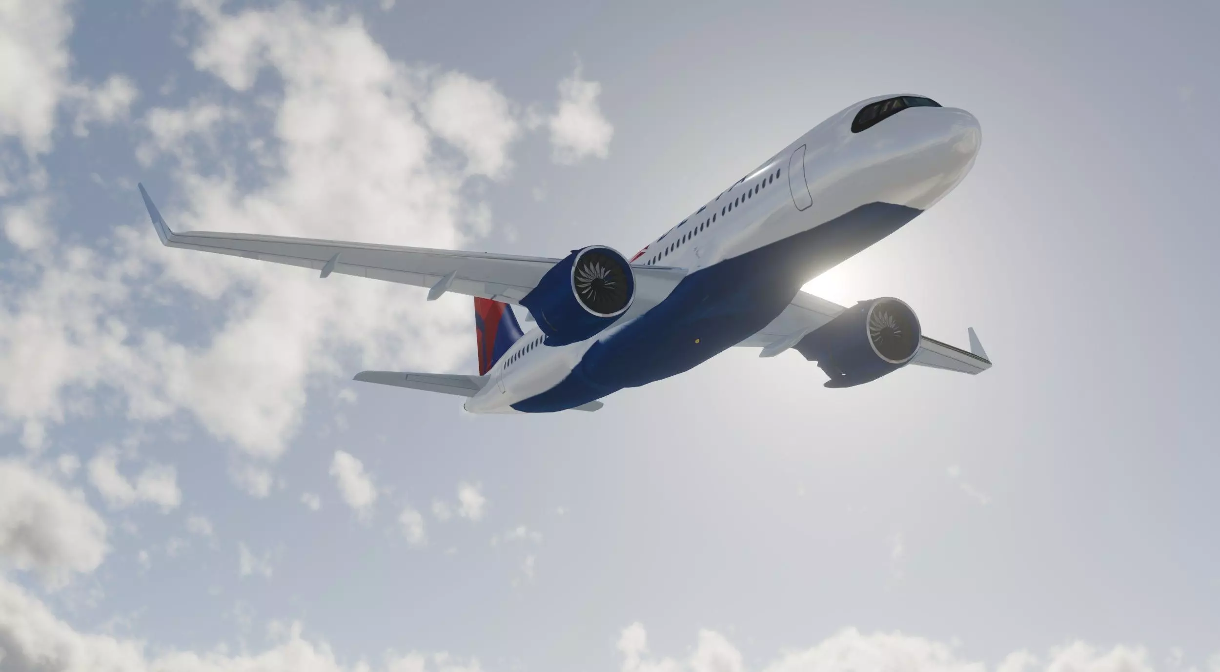 A-320 Airbus low polygonal airplane model Low-poly 3D model