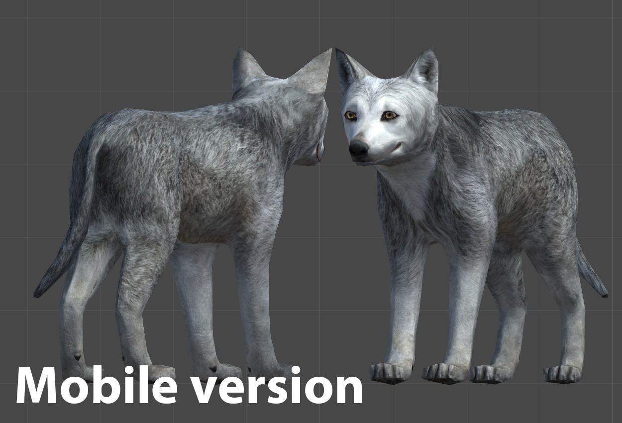 WOLF FAMILY short Low-poly 3D model_18