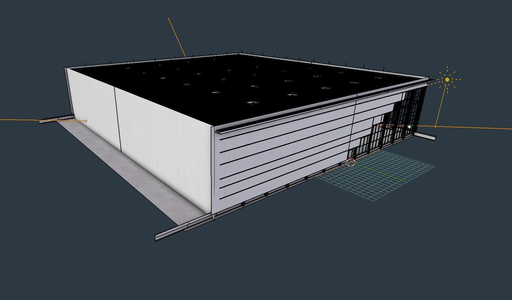 Warehouse Interior 4 - No Textures Low-poly 3D model_16