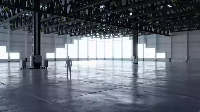 Warehouse Interior 4 - Textured Low-poly 3D model