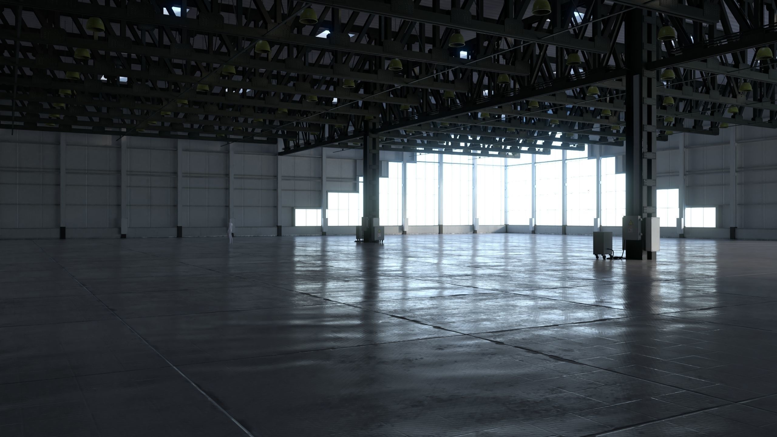 Warehouse Interior 4 - Textured Low-poly 3D model_2