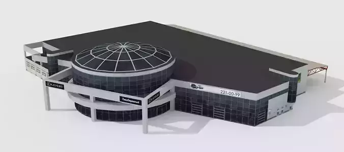 Motor Show Low-poly 3D model