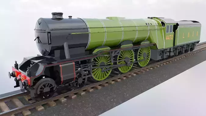 Animated Flying Scotsman Steam Train