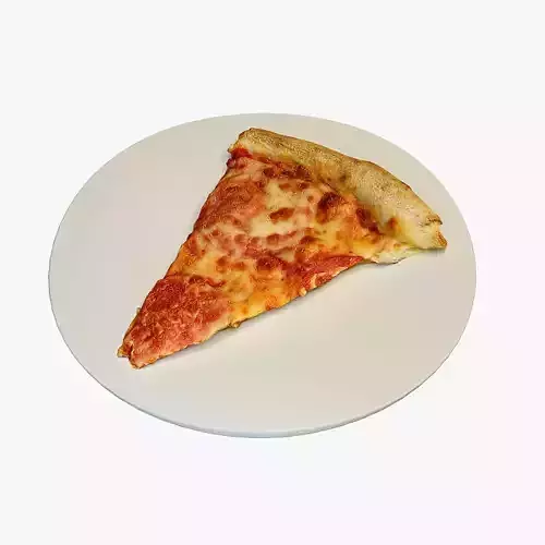 Pizza slice Low-poly 3D model
