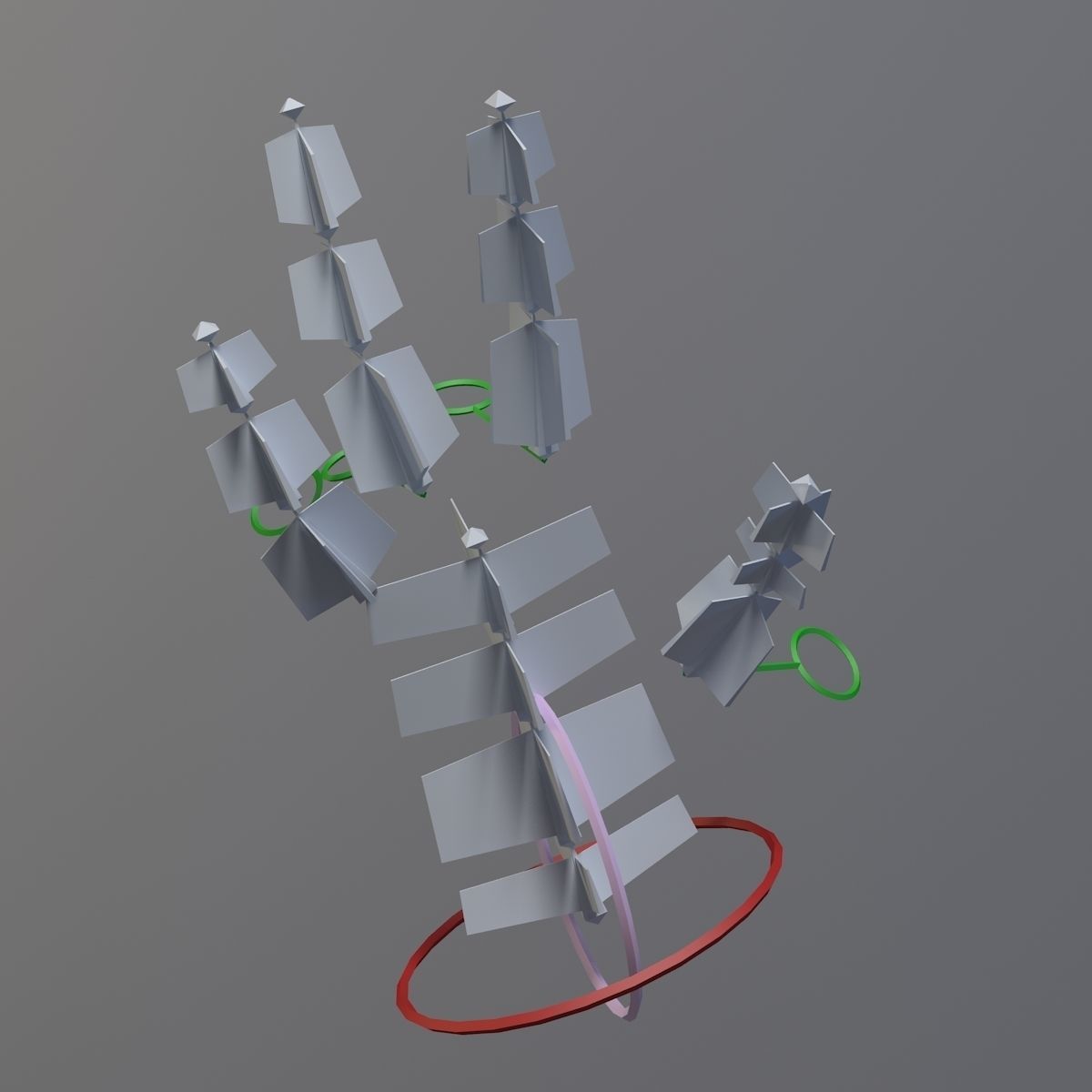 Cartoon Hand Riged Low-poly 3D model_8