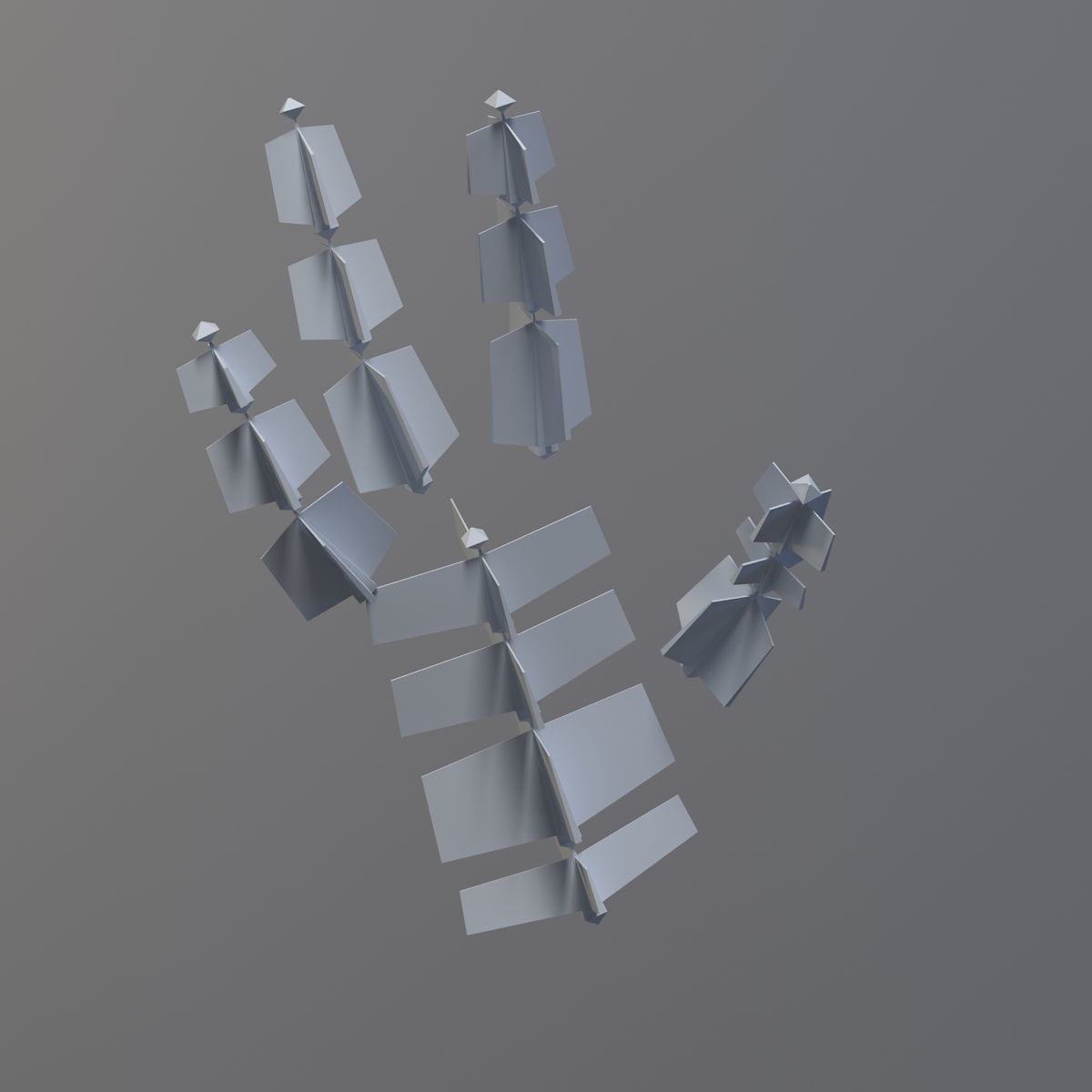 Cartoon Hand Riged Low-poly 3D model_6