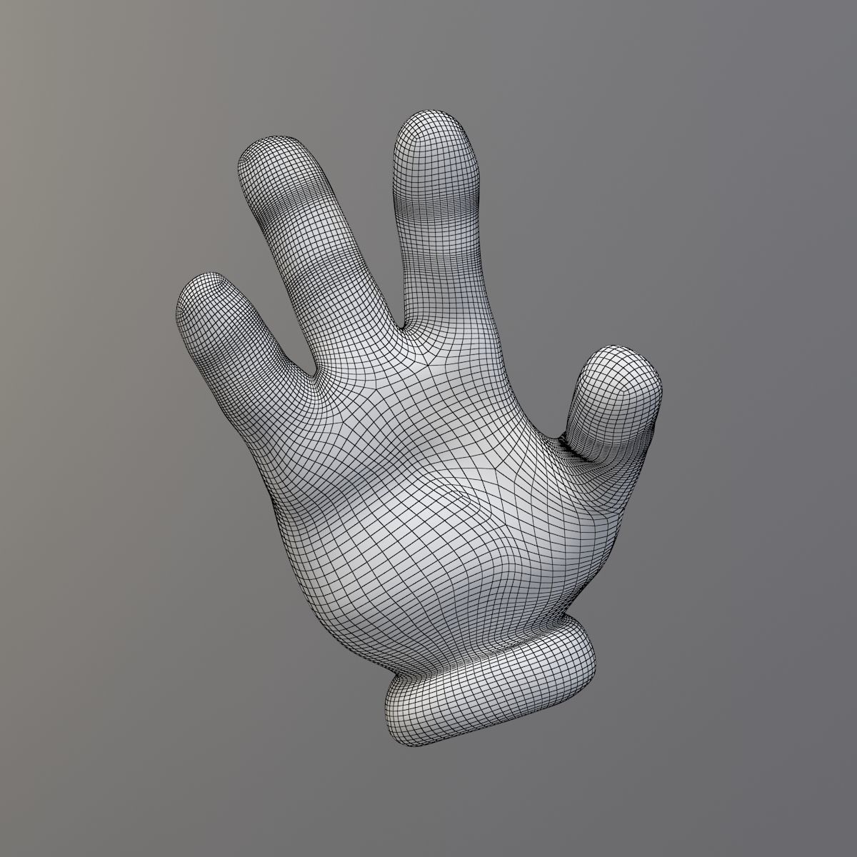 Cartoon Hand Riged Low-poly 3D model_7