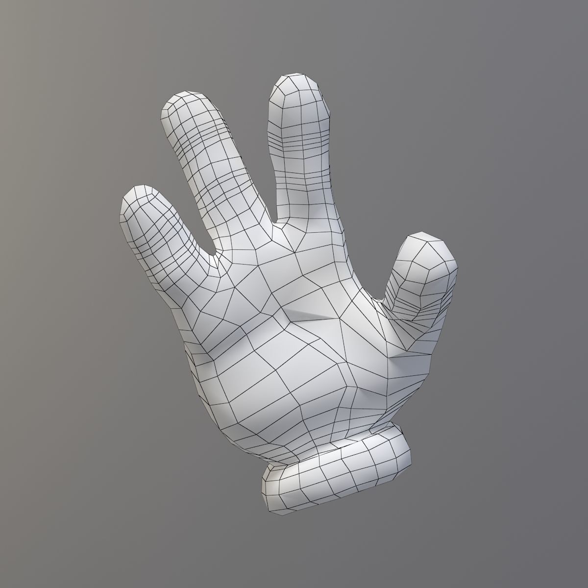 Cartoon Hand Riged Low-poly 3D model_10