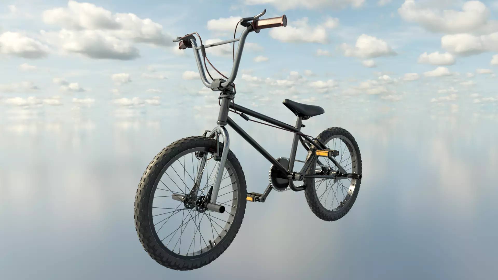 BMX Stunt Bike Low-poly 3D model_0