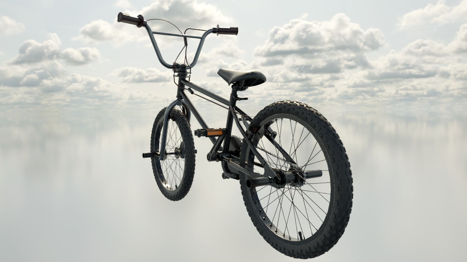 BMX Stunt Bike Low-poly 3D model_2