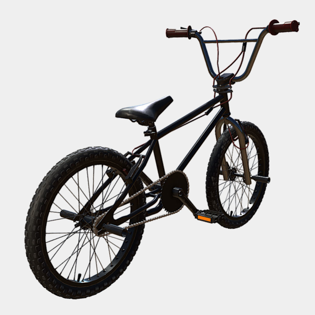 BMX Stunt Bike Low-poly 3D model_5