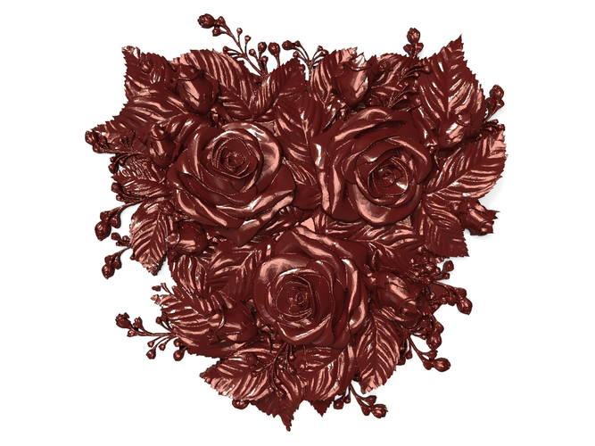 Three roses bas relief for CNC 3D print model