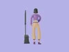 Stylized 3D Female Dancer Character - Cartoon Smart Girl 3D model ...