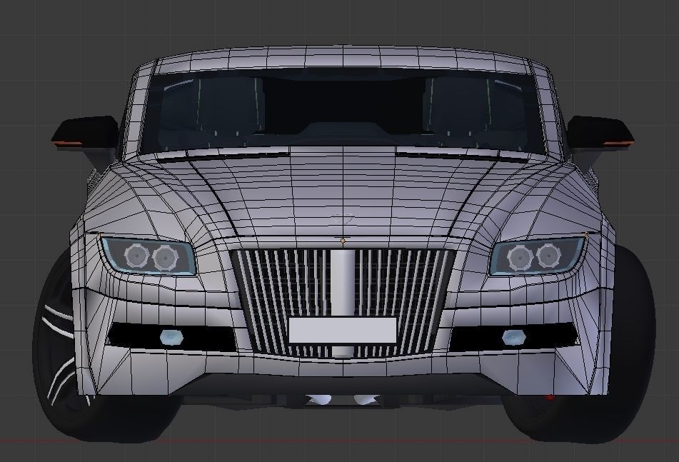 Affekta Luxuria Concept car textured with 5 rims Sport Tuning 3D model_20