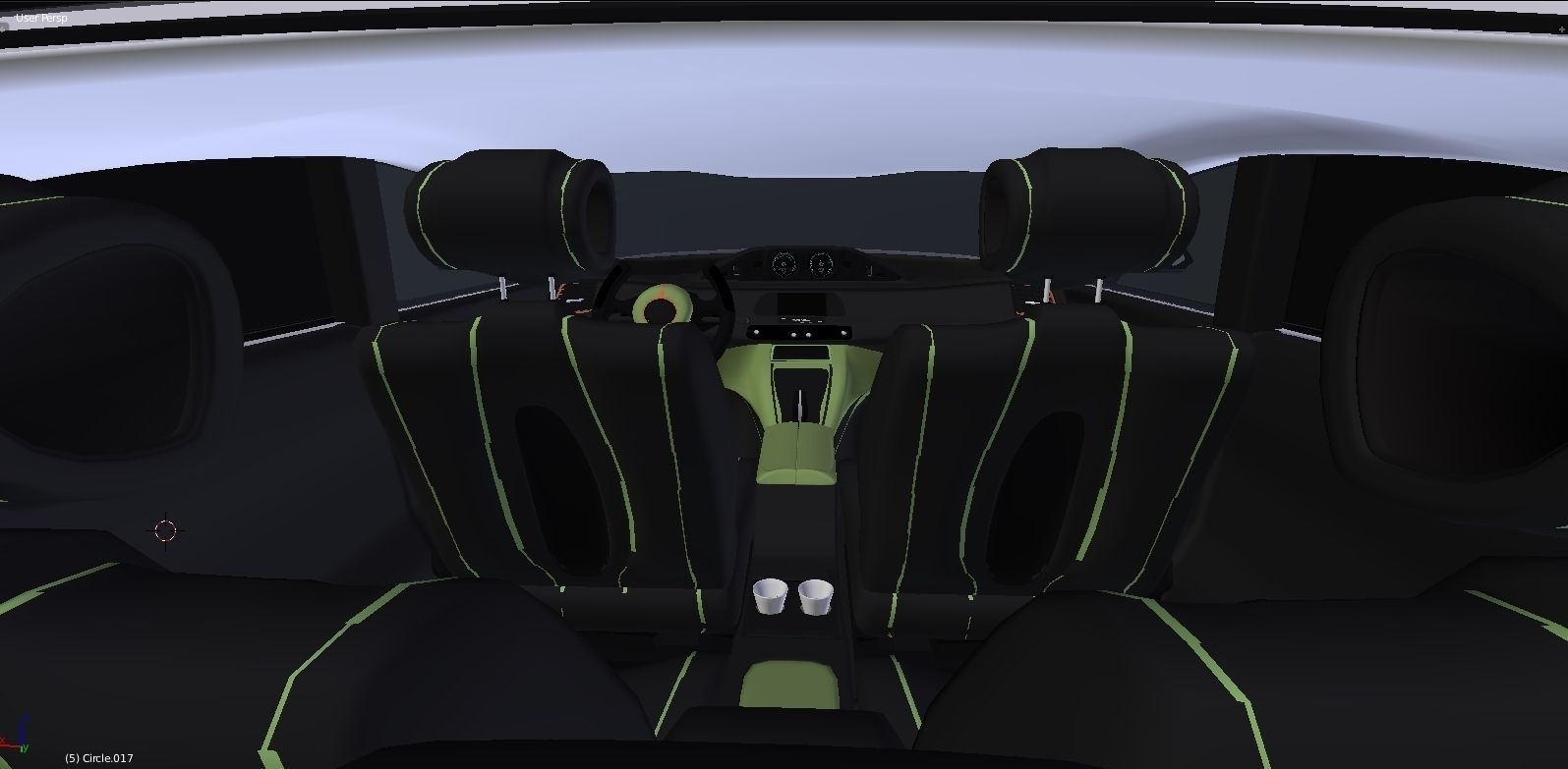 Affekta Luxuria Concept car textured with 5 rims Sport Tuning 3D model_17