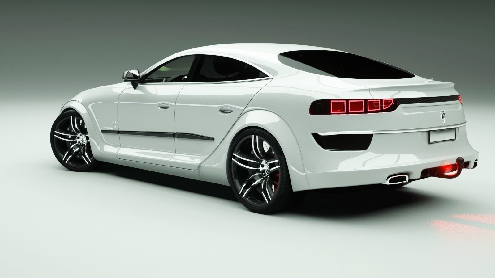 Affekta Luxuria Concept car textured with 5 rims Sport Tuning 3D model_6