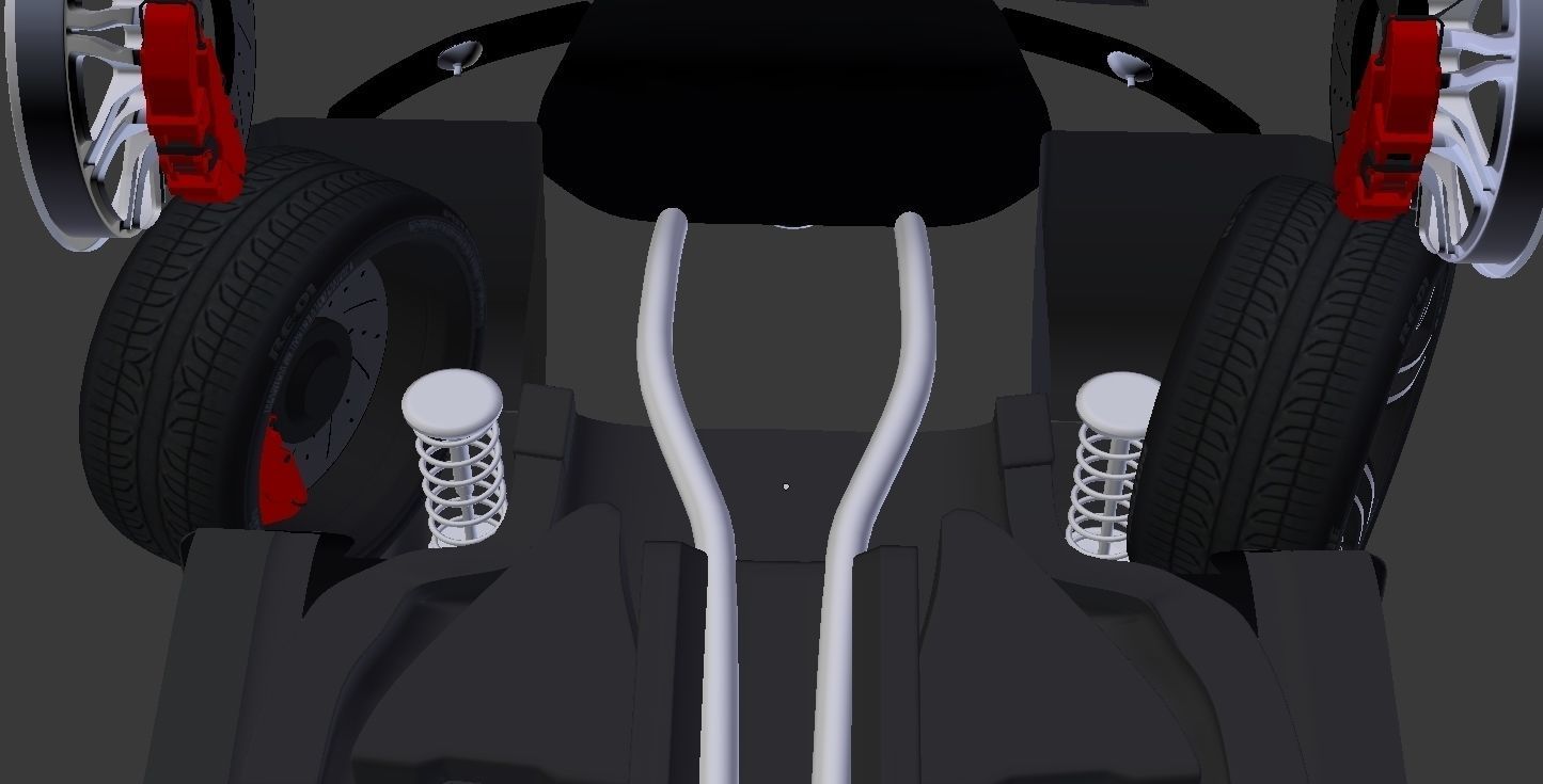 Affekta Luxuria Concept car textured with 5 rims Sport Tuning 3D model_33