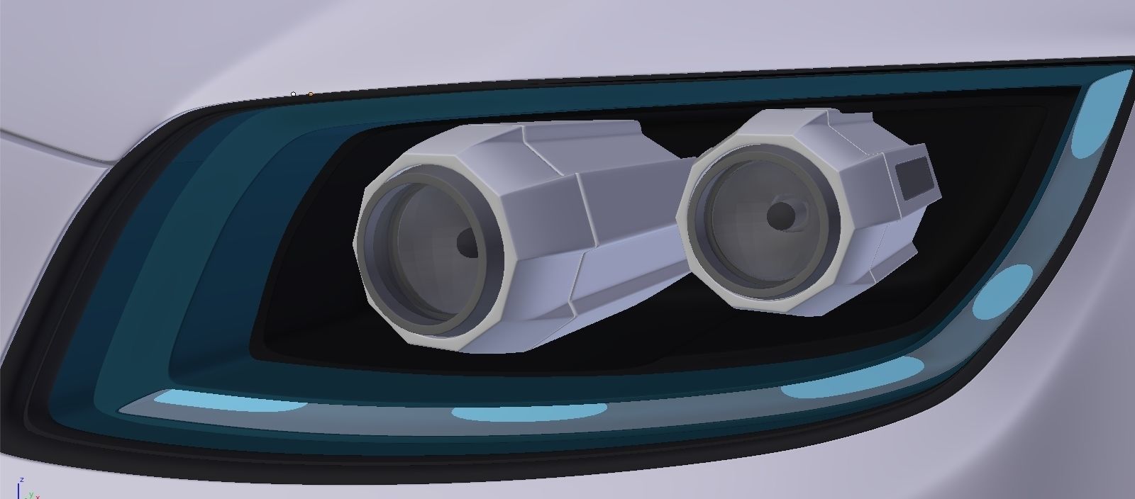 Affekta Luxuria Concept car textured with 5 rims Sport Tuning 3D model_34